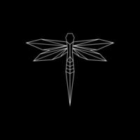 Dragonfly Polygonal Lines, can use for Logo, Pictogram, Creature Animal Figure, Website, Apps, or Graphic Design Element. vector
