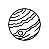 jupiter planet icon, line style icon vector