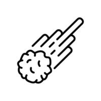 meteor icon, line style icon vector