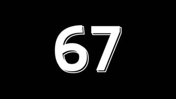 70 seconds countdown timer with white digital timer suitable for minimalist themed content related to numbers, counting, countdowns, great for digital graphics video