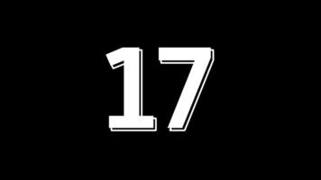 20 seconds countdown timer with white digital timer suitable for minimalist themed content related to numbers, counting, countdowns, great for digital graphics video