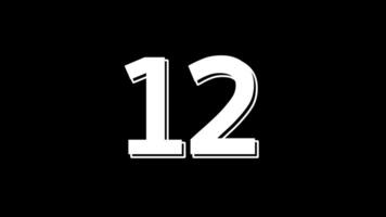 15 seconds countdown timer with white digital timer suitable for minimalist themed content related to numbers, counting, countdowns, great for digital graphics video