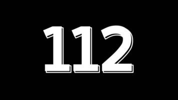 115 seconds countdown timer with white digital timer suitable for minimalist themed content related to numbers, counting, countdowns, great for digital graphics video