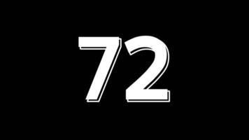 75 seconds countdown timer with white digital timer suitable for minimalist themed content related to numbers, counting, countdowns, great for digital graphics video
