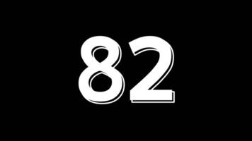 85 seconds countdown timer with white digital timer suitable for minimalist themed content related to numbers, counting, countdowns, great for digital graphics video
