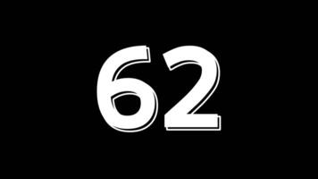 65 seconds countdown timer with white digital timer suitable for minimalist themed content related to numbers, counting, countdowns, great for digital graphics video