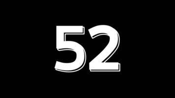55 seconds countdown timer with white digital timer suitable for minimalist themed content related to numbers, counting, countdowns, great for digital graphics video