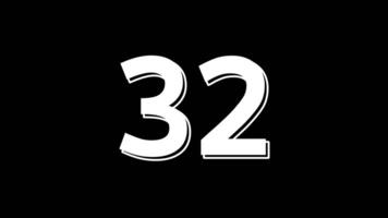 35 seconds countdown timer with white digital timer suitable for minimalist themed content related to numbers, counting, countdowns, great for digital graphics video