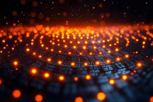 Glowing Abstract Digital Network for Technology and Innovation Design photo