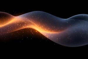 Abstract Cosmic Wave with Glowing Particles for Digital Art and Futuristic Design photo