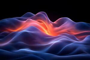 Abstract Waves of Light and Color - Dynamic Flow for Modern Digital Art photo