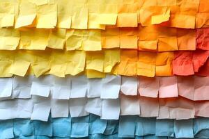 Vibrant Layered Paper Texture in Gradient Colors for Creative Design Projects photo