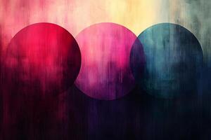 Vibrant Abstract Art with Overlapping Circles in Rich Gradient Colors for Creative Design photo