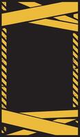 police line frame, unique frame with police line theme for photo ,invitation card, social media etc vector