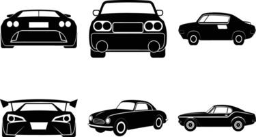 Modern high speed car silhouette in motion vector