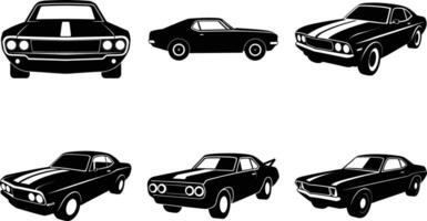 Retro automobiles designed for timeless car enthusiasts on white vector