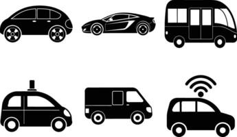 Smart electric vehicle design integrating autonomous driving features vector
