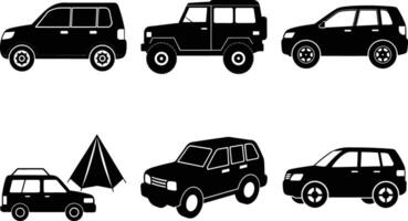 SUV silhouettes featuring durable and rugged designs vector