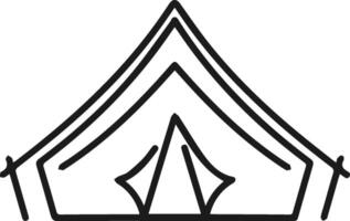 A tent outline design image on a white background vector