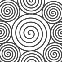 A spiral pattern is shown in black and white vector