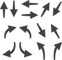 Arrows set of icons illustration vector
