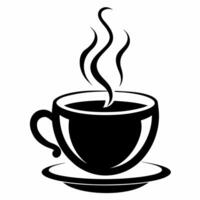 Coffee cup icons black and white design. vector