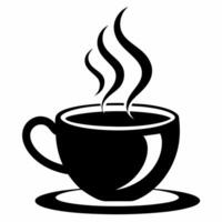Coffee cup icons white and black design . vector
