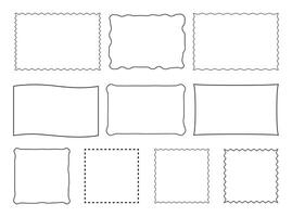 Rectangle frame and border decorative background. vector