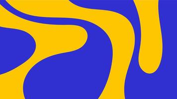 Abstract Yellow Blue Background with Liquid Shapes vector