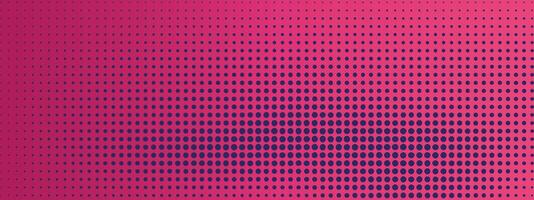 Pink and purple halftone polka dot gradient background. Doteed pixel texture overlay. Pop Art style backdrop. Cartoon or futuristic moving particle points. vector
