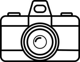 Line Art Camera Illustration for Photography and Media Projects with minimalist design for digital and media designs. illustration vector