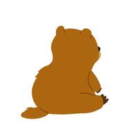 Groundhog Day. Cute Marmot. Groundhog. Spring is on the way Marmot . illustration, banner design with funny character isolated on white background. Flat design. vector