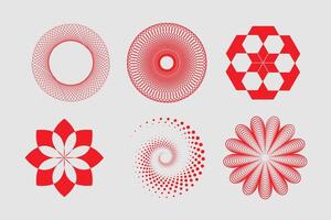 Different round shapes pattern design vector