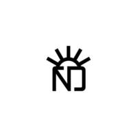 Elegant ND DN Sun Logo for Versatile Use vector