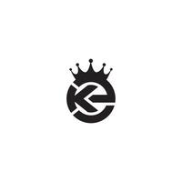 Crown KE EK Logo for Modern and Minimalist Branding vector