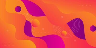 Modern abstract background with purple and orange wave design. Eps10 vector