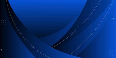 Simple blue geometric business banner design. Creative banner design with wave shape and lines on background for template. Simple horizontal banner. Eps10 vector