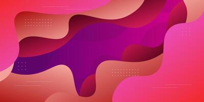 Colorful solid pink and purple geometric business banner design. Creative banner design with wave shape as template. Simple and modern banner. Eps10 vector