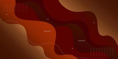 Modern dynamic brown textured wave background design in 3D style with dark color. EPS10 vector