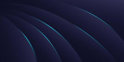 Dark blue gradient abstract background with curved texture. 3D view wallpaper. Eps10 vector