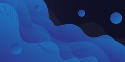Abstract background of 3D colorful wave banner with blue solid color background. Eps10 vector