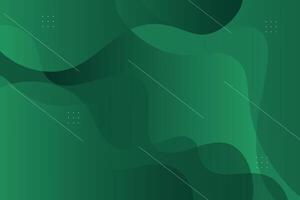 Green wave background with simple line shapes and patterns. Simple green wave design. Modern geometric shape concept. vector