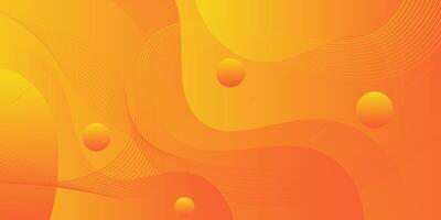 Bright and colorful abstract orange geometric wave background. Fluid color design with shadow lines. Fluid shape composition. Eps10. vector