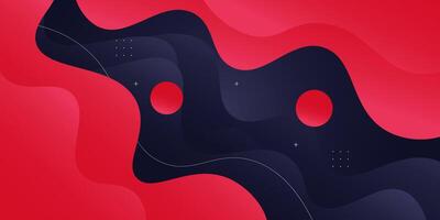 Modern dark blue and pink geometric business banner design. Creative banner design with wave shape as template. Simple horizontal banner. Eps10 vector