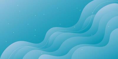 Abstract gradient wave background in light blue with simple shape elements. Elegant concept. Eps10 vector