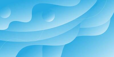 Soft blue gradient background with geometric waves and circle shape elements. Colorful blue wave design. Simple and elegant concept. eps10 vector