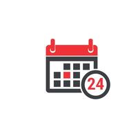 illustration design flat calendar, event reminder schedule. vector