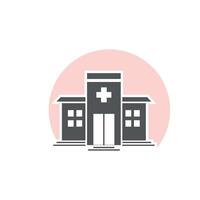 Hospital templete flat design illustration . vector