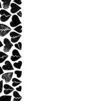 Heart pattern with broken and whole hearts in chalk texture vector