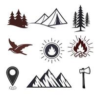 Camping Element Set vector